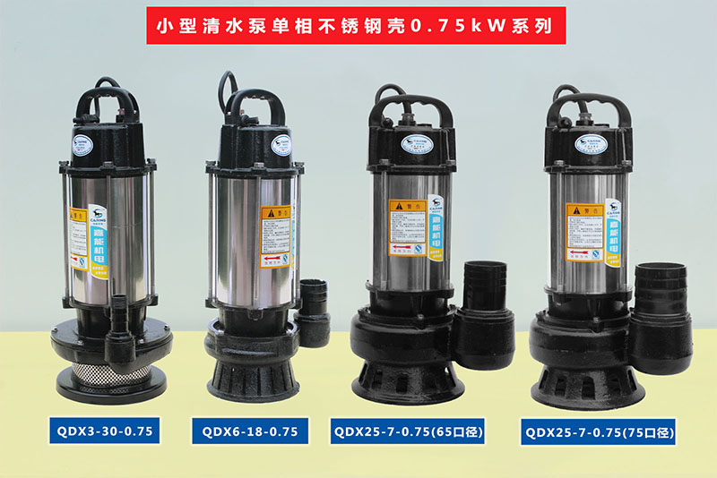 小型清水泵单相不锈壳0.75kW系列