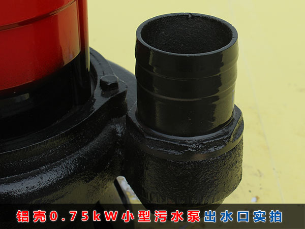 WQD8-12-0.75铝壳小型污水泵（750W铝壳普通污水泵）2寸出水口实拍