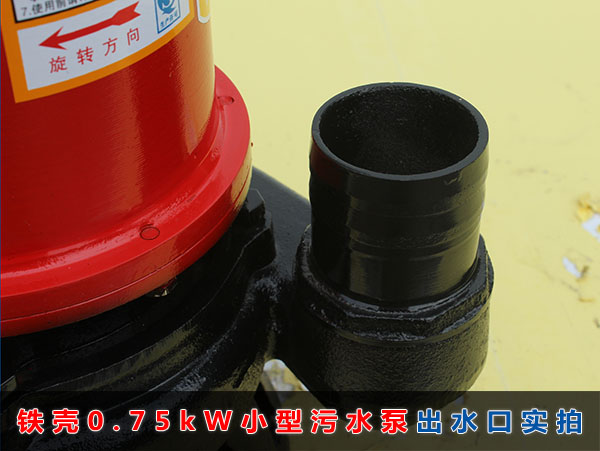 WQD8-12-0.75铁壳小型污水泵（750W普通家用污水泵）2寸出水口实拍