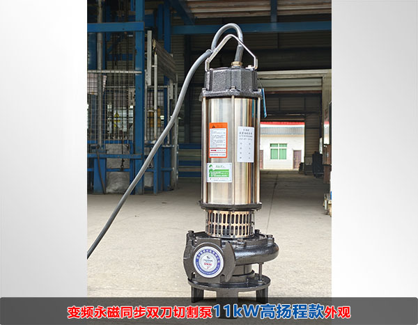 变频永磁同步双刀切割泵11kW高扬程款(DN50)外观