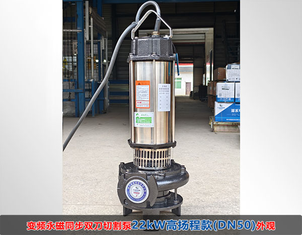 变频永磁同步双刀切割泵22kW(DN50)高扬程款外观